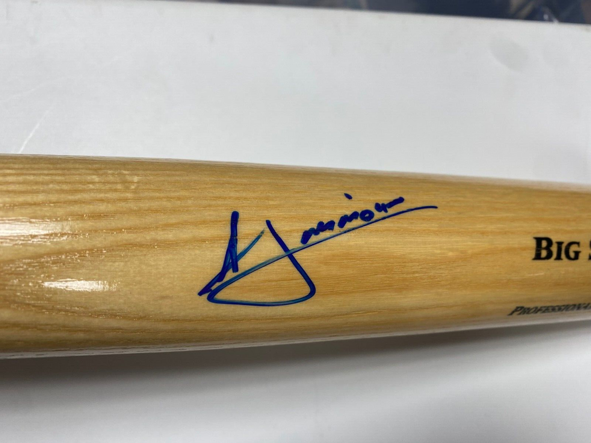 ANDRELTON SIMMONS BRAVES CUBS SIGNED AUTOGRAPHED RAWLINGS BLONDE BAT BECKETT