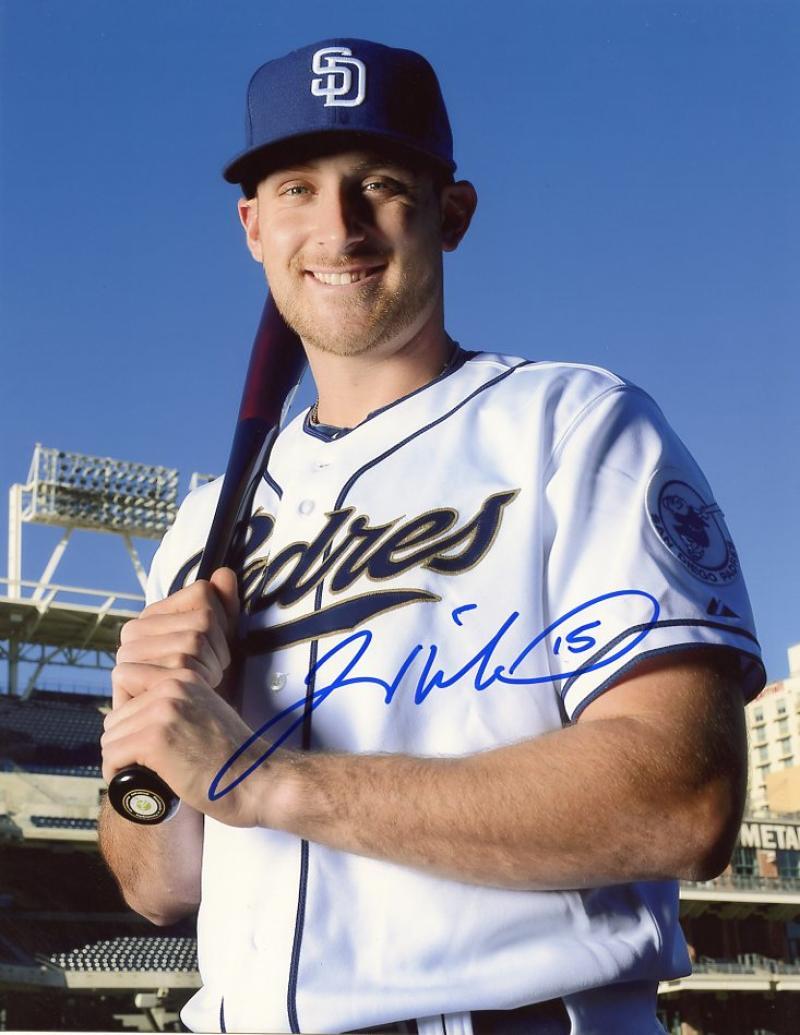 WILL MIDDLEBROOKS W/BAT SAN DEIGO PADRES SIGNED 8X10 PHOTO W/COA