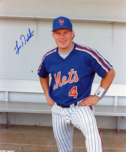 LENNY  DYKSTRA    NY  METS   SIGNED 8X10