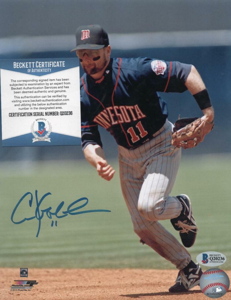 CHUCK KNOBLAUGH MINNESOTA TWINS SIGNED AUTOGRAPHED 8X10 PHOTO BECKETT Q20236