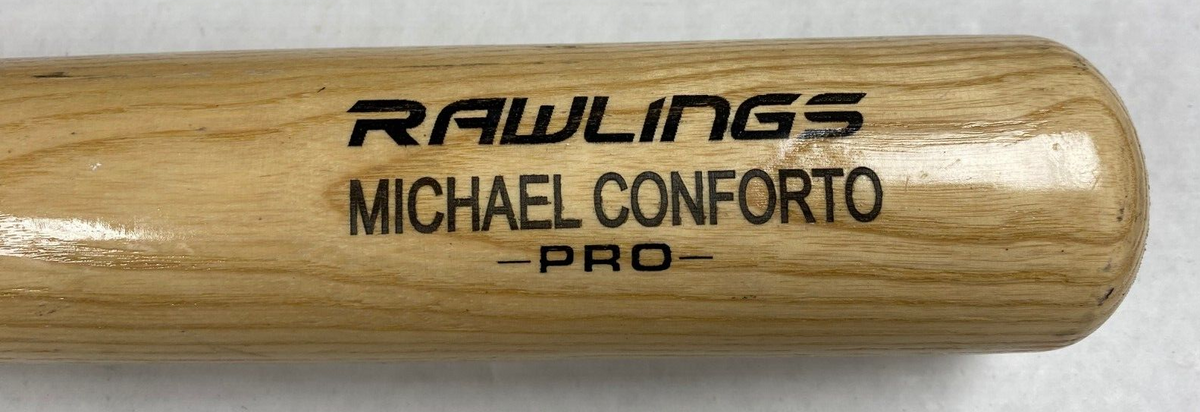 MICHAEL CONFORTO SAN FRANCISCO GIANTS UNSIGNED RAWLINGS PRO ENGRAVED NATURAL BAT