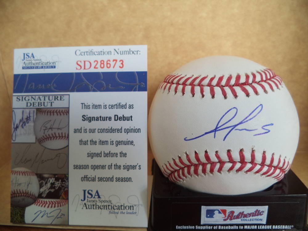 ALEX REYES ST. LOUIS CARDINALS SIGNATURE DEBUT SIGNED M.L. BASEBALL JSA SD28673