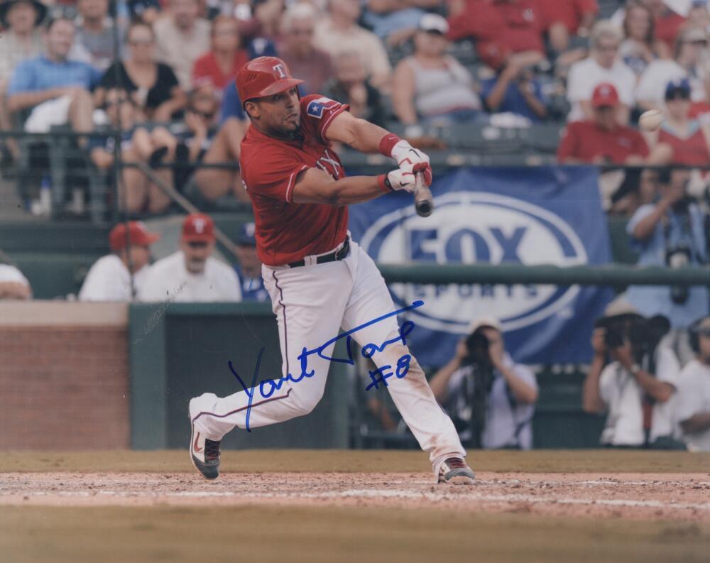 YORVIT TORREALBA RANGERS SIGNED AUTOGRAPHED 8X10 PHOTO W/ COA