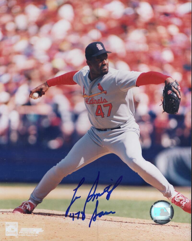LEE SMITH CARDINALS 478 SAVES  SIGNED AUTOGRAPHED 8X10 PHOTO W/ COA