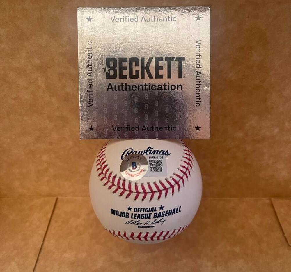DARREN OLIVER ANGELS/ MS/RED SOX SIGNED AUTOGRAPHED M.L. BASEBALL BECKETT AUTH