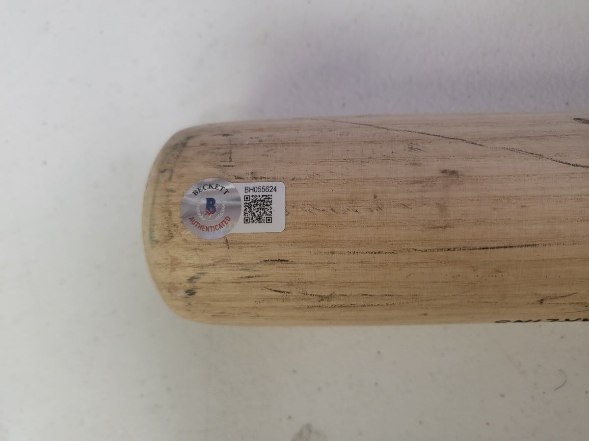 CRAIG COUNSELL FL MARLINS SIGNED AUTO GAME USED LOUISVILLE SLUGGER BAT BECKETT