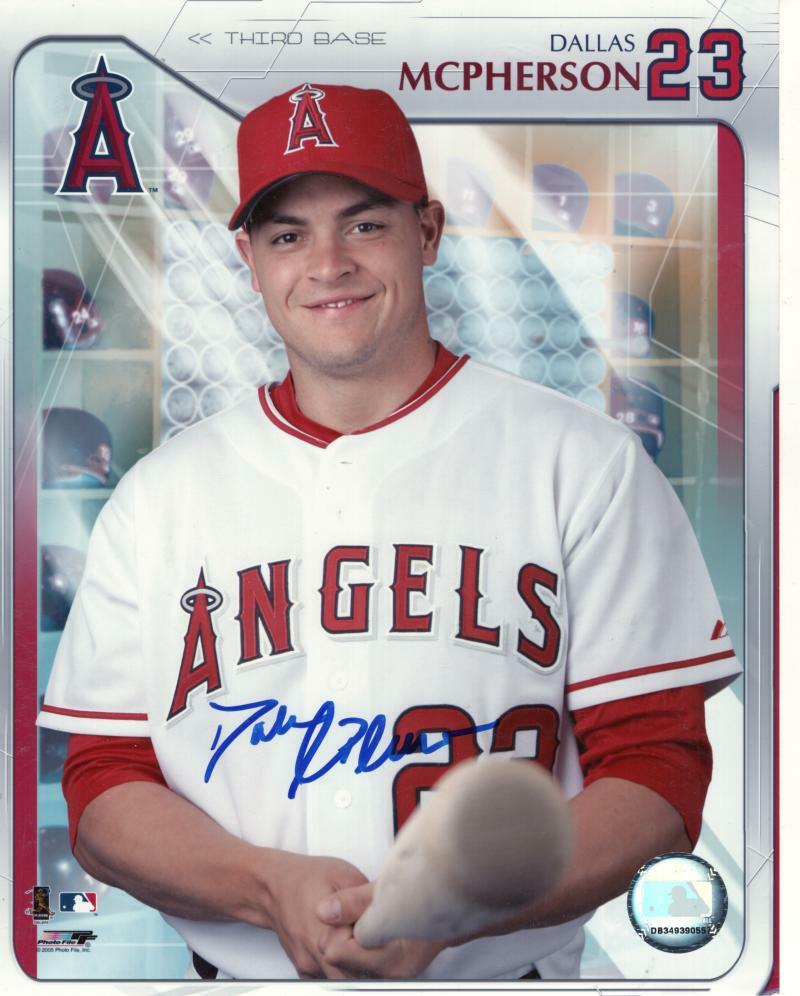 DALLAS MCPHERSON  LOS ANGELES ANGELS   SIGNED AUTOGRAPHED 8X10 PHOTO W/ COA