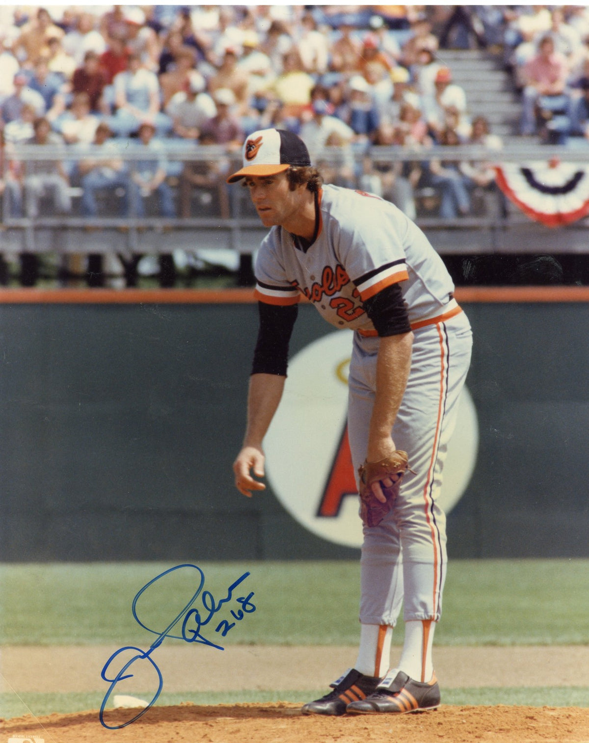 JIM PALMER  BALTIMORE  ORIOLES   268   SIGNED AUTOGRAPHED 8X10  PHOTO