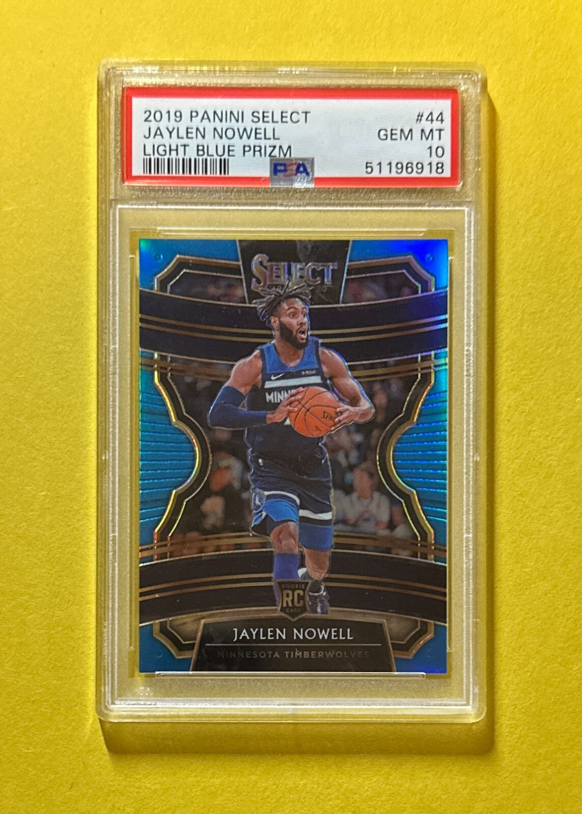 2019 PANINI SELECT JAYLEN NOWELL BLUE /299 #44 PSA GEM MT 10 TIMBERWOLVES