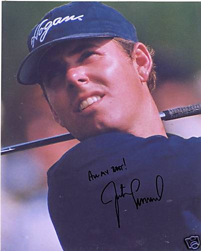 JUSTIN LEONARD PGA GOLF STAR SIGNED 8X10 PHOTO W/COA