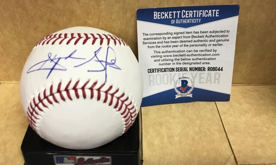 STEPHEN GONSALVES MINNESOTA TWINS ROOKIE YEAR SIGNED M.L. BALL  BECKETT R08044