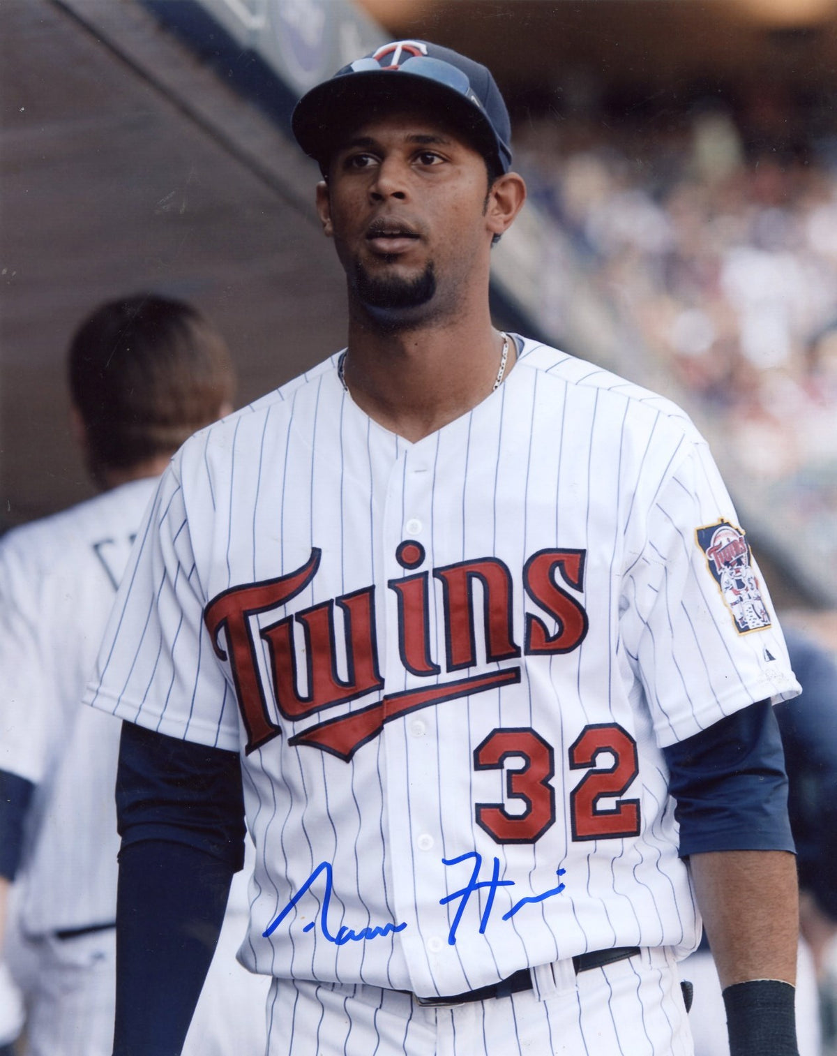 AARON  HICKS  PINSTRIPES     MINNESOTA  TWINS   AUTOGRAPHED  SIGNED  8X10  PHOTO