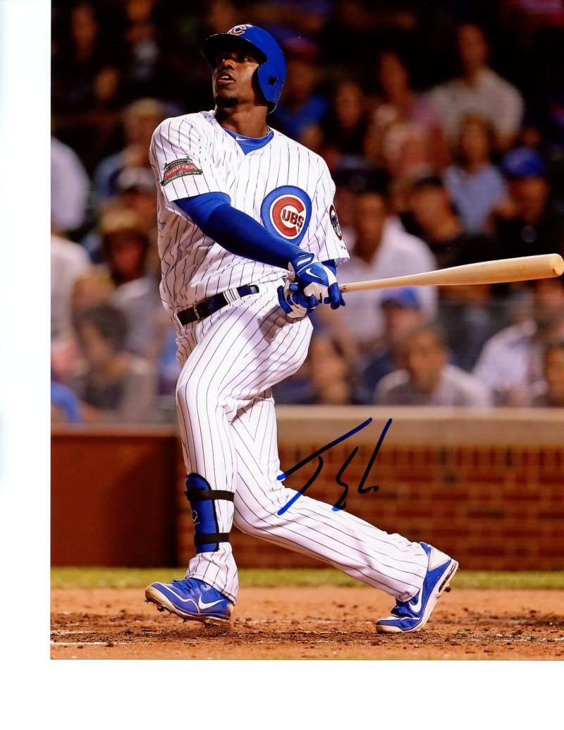 JORGE SOLER ACTION CHICAGO CUBS SIGNED AUTOGRAPHED 8X10 PHOTO W/COA