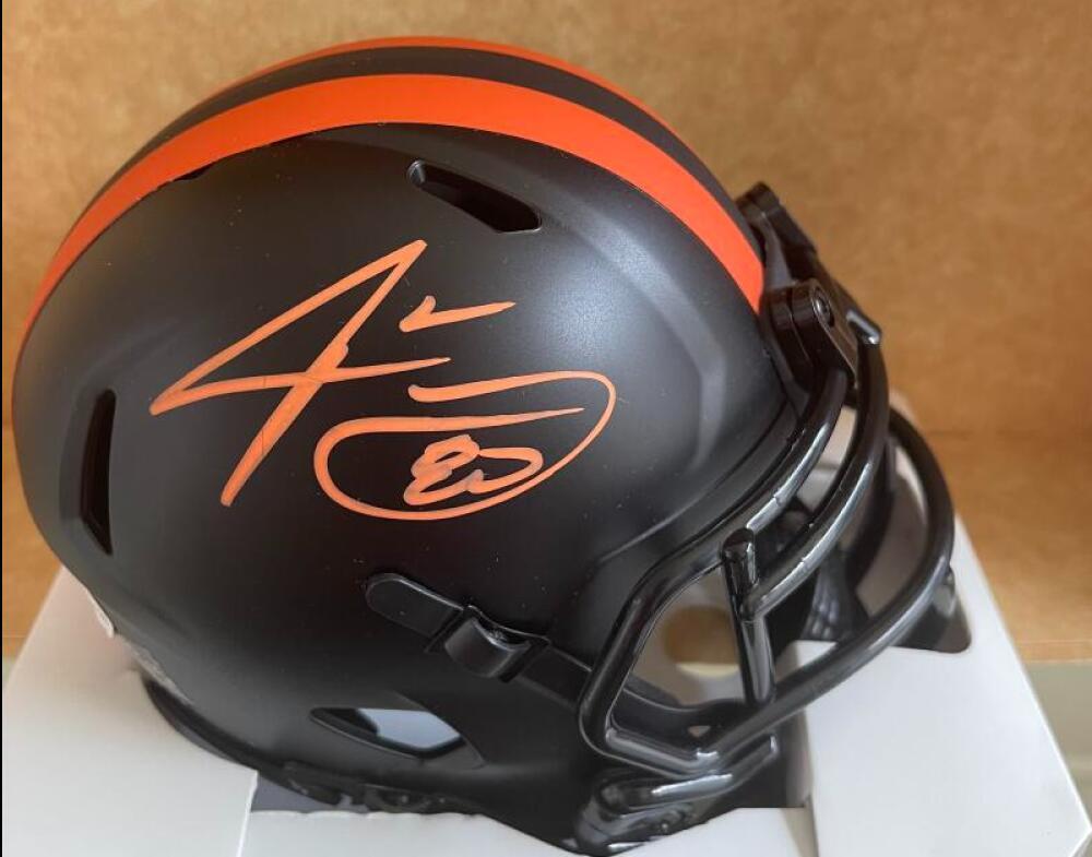 JARVIS LANDRY CLEVELAND BROWNS SIGNED ECLIPSE MINI HELMET BECKETT WITNESS 