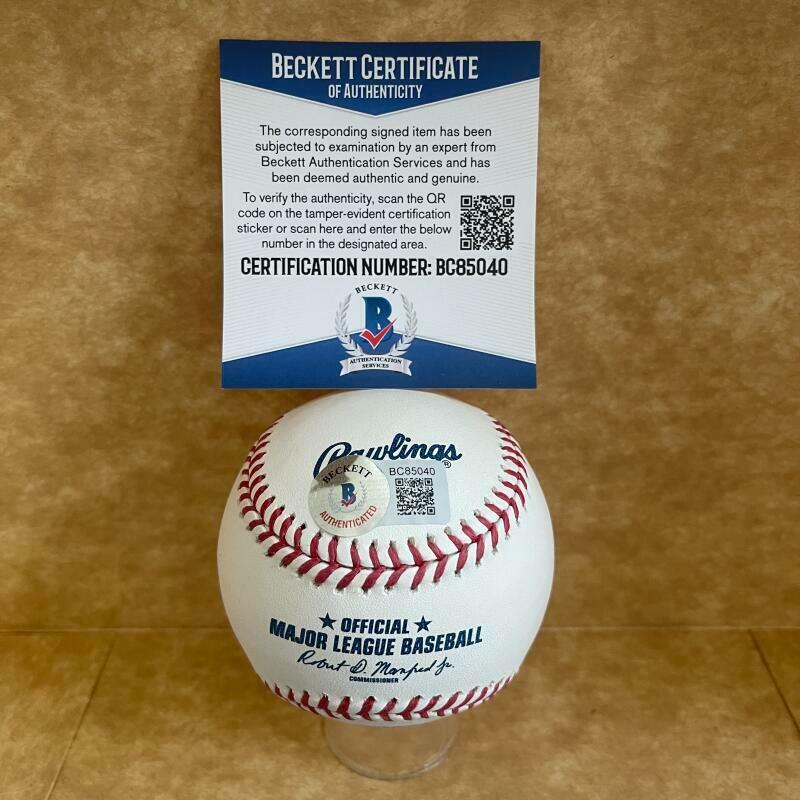 J.D.  MARTINEZ RED SOX SIGNED AUTO ASTROS 50TH ML BASEBALL BAS BC85040