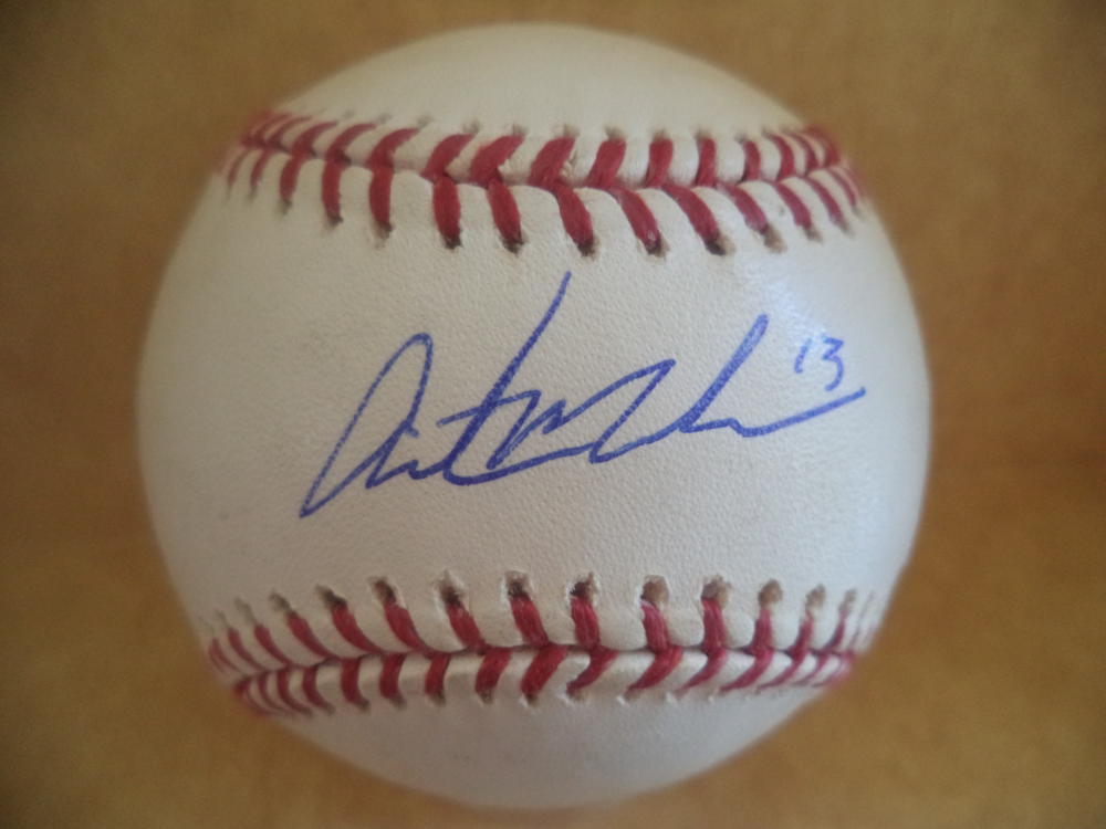 AUSTIN MEADOWS PITTSBURGH PIRATES SIGNED AUTOGRAPHED M.L. BASEBALL W/COA A