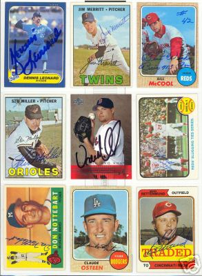 DENNIS LEONARD KANSAS CITY ROYALS 86 FLEER SIGNED CARD