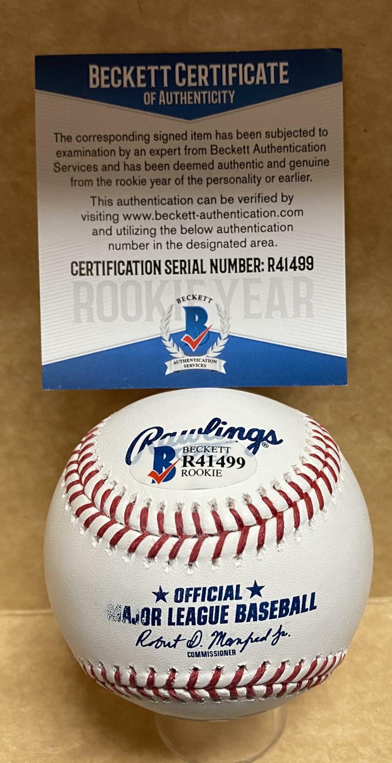JOSE DEVERS MIAMI MARLINS ROOKIE YEAR SIGNED AUTO M.L. BASEBALL BECKETT R41499