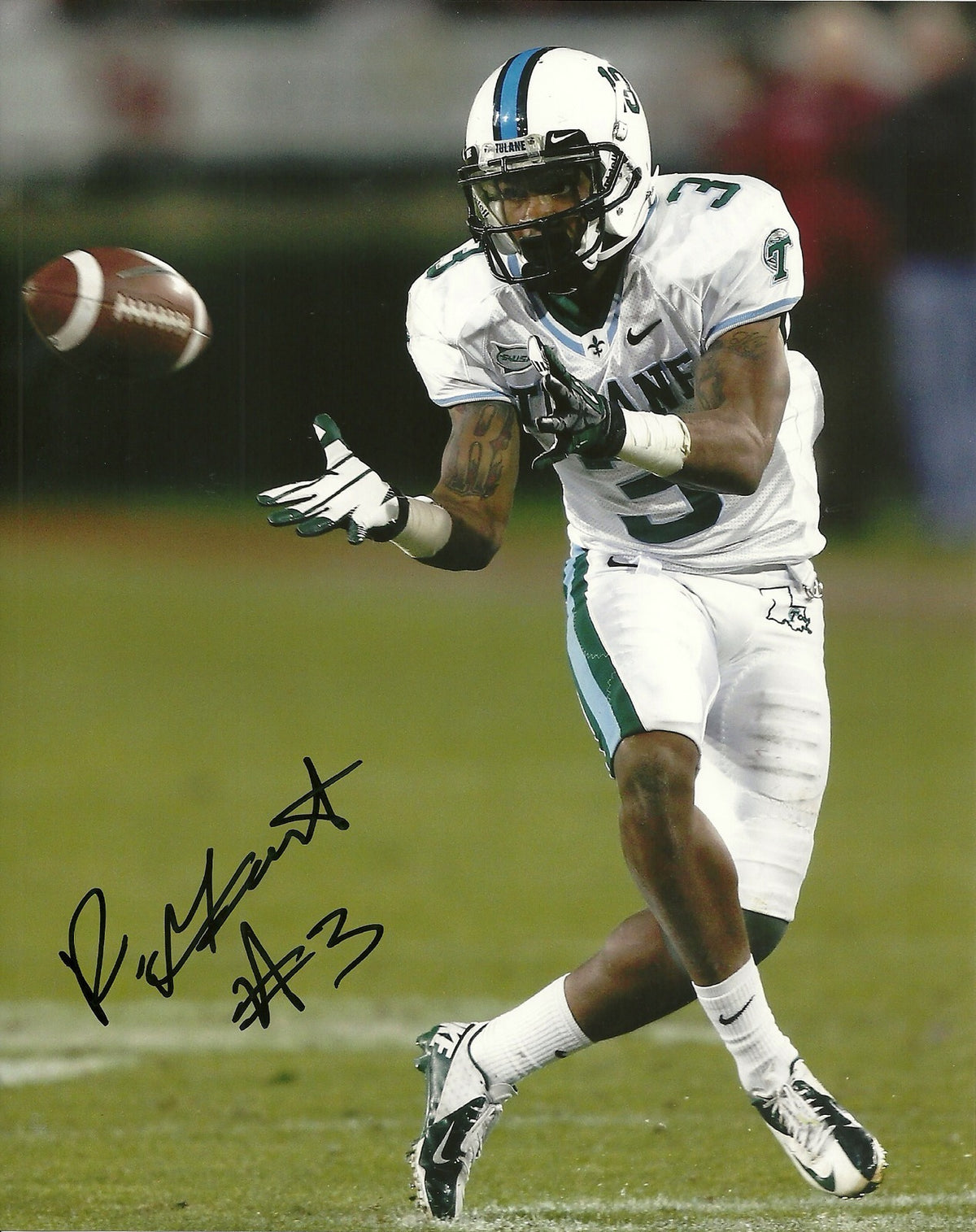 RYAN GRANT TULANE SIGNED AUTOGRAPHED 8x10 PHOTO W/COA