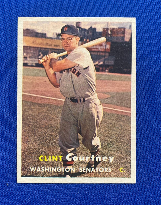 1957 TOPPS CLINT COURTNEY WASHINGTON SENATORS #51 CARD VINTAGE SET-BREAK