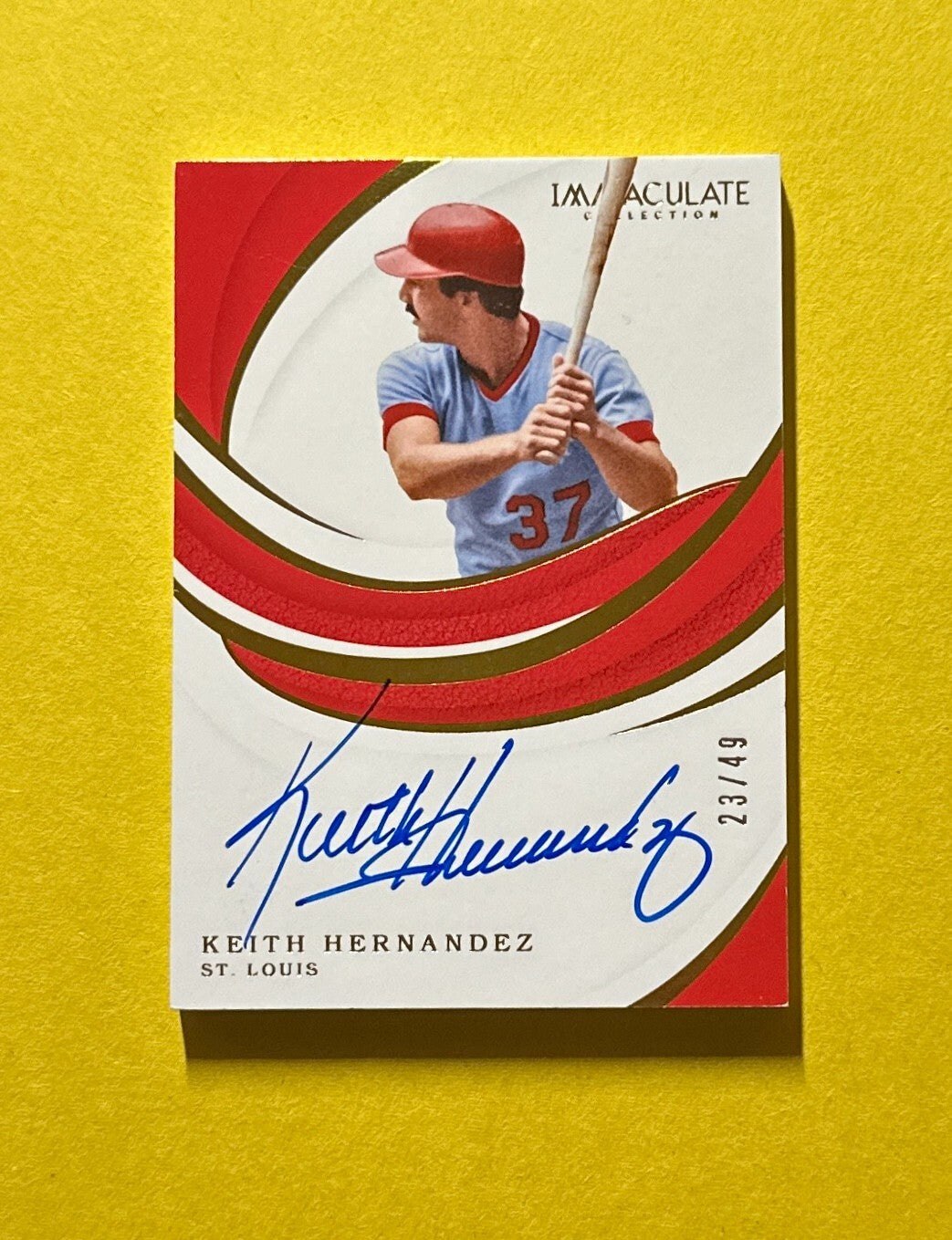 2019 PANINI IMMACULATE KEITH HERNANDEZ AUTOGRAPH /49 #S-KH ST. LOUIS
