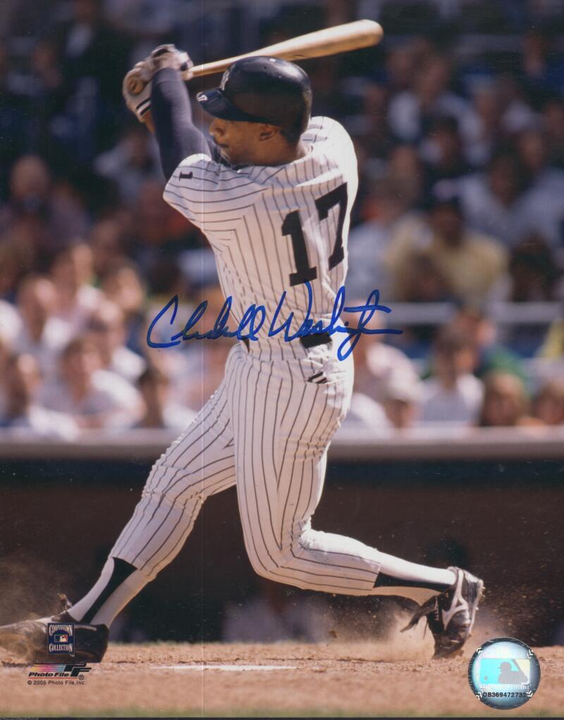 CLAUDELL WASHINGTON  NEW YORK YANKEES SIGNED AUTOGRAPHED 8X10 PHOTO W/ COA