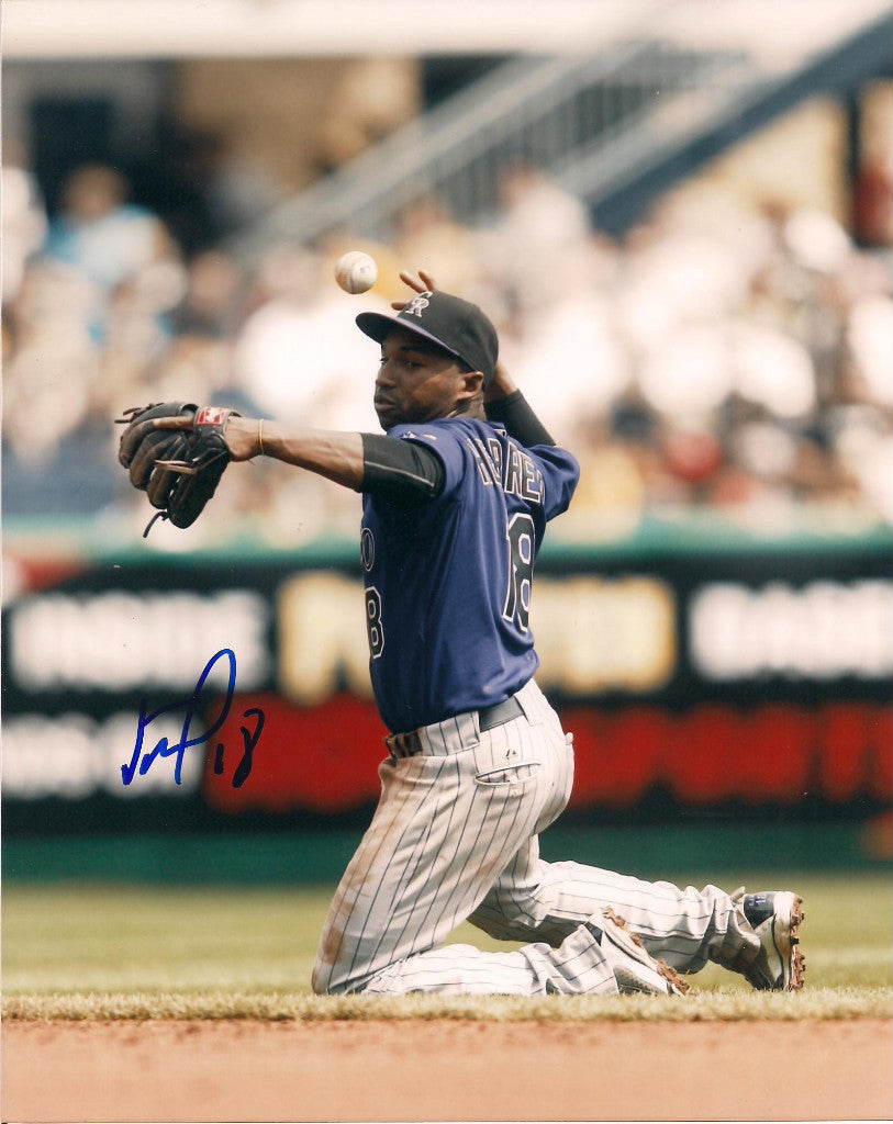 JONATHAN HERRERA COLORADO ROCKIES AUTOGRAPHED SIGNED 8X10 PHOTO W/COA