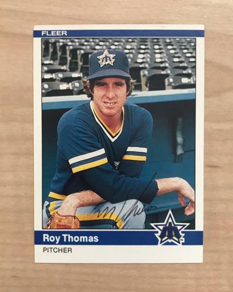 ROY THOMAS SEATTLE MARINERS SIGNED AUTOGRAPHED 1984 FLEER CARD #622 W/COA