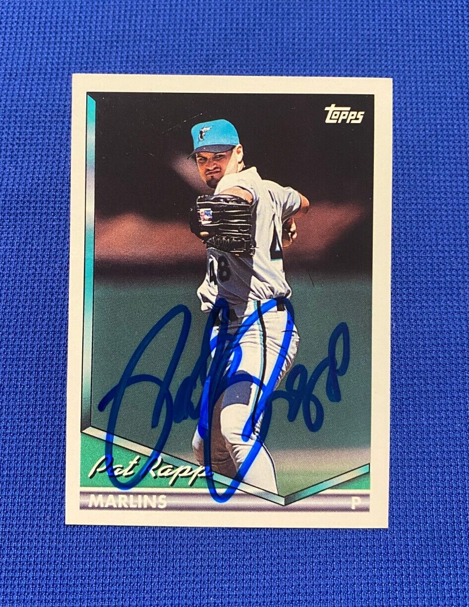 1994 TOPPS PAT RAPP FLORIDA MARLINS SIGNED AUTOGRAPHED AUTO #227 CARD W/COA