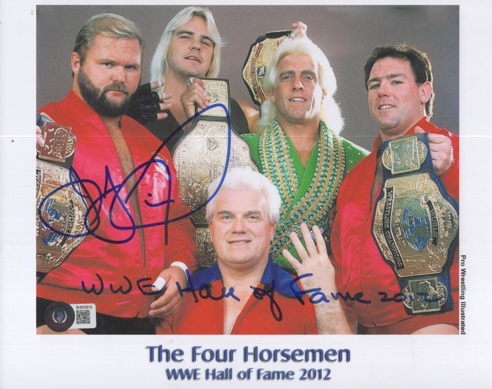 JAMES J. DILLON WWE HALL OF FAMER FOUR HORSEMAN SIGNED 8X10 PHOTO BECKETT BH0558