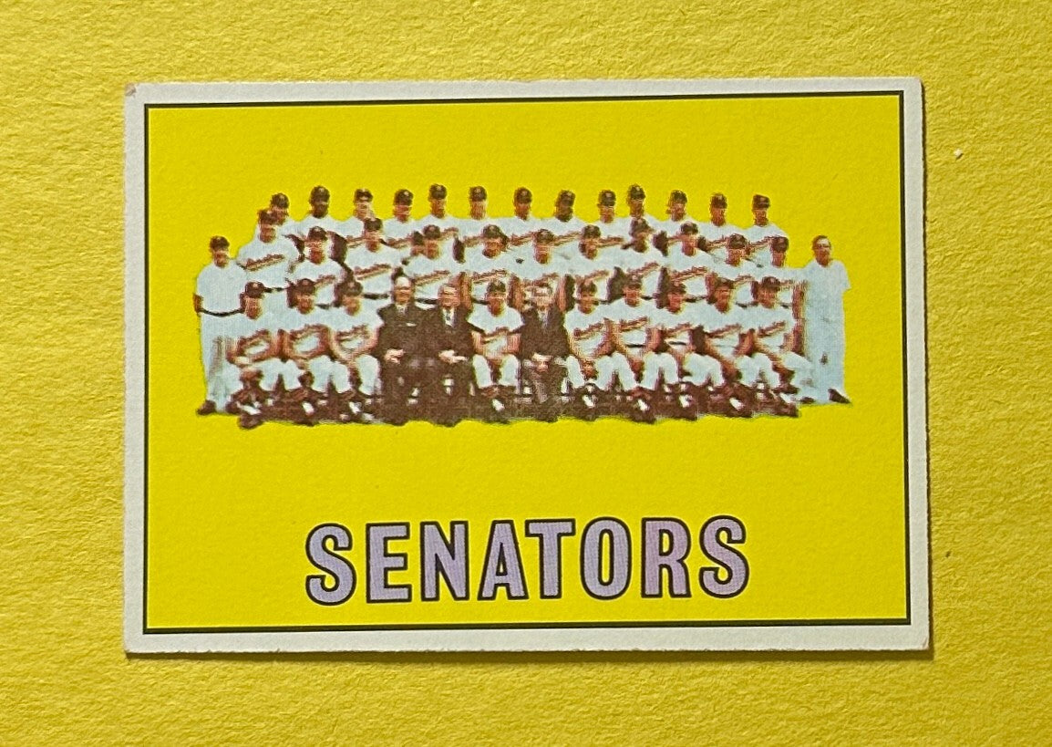 1967 TOPPS WASHINGTON SENATORS TEAM CARD #437