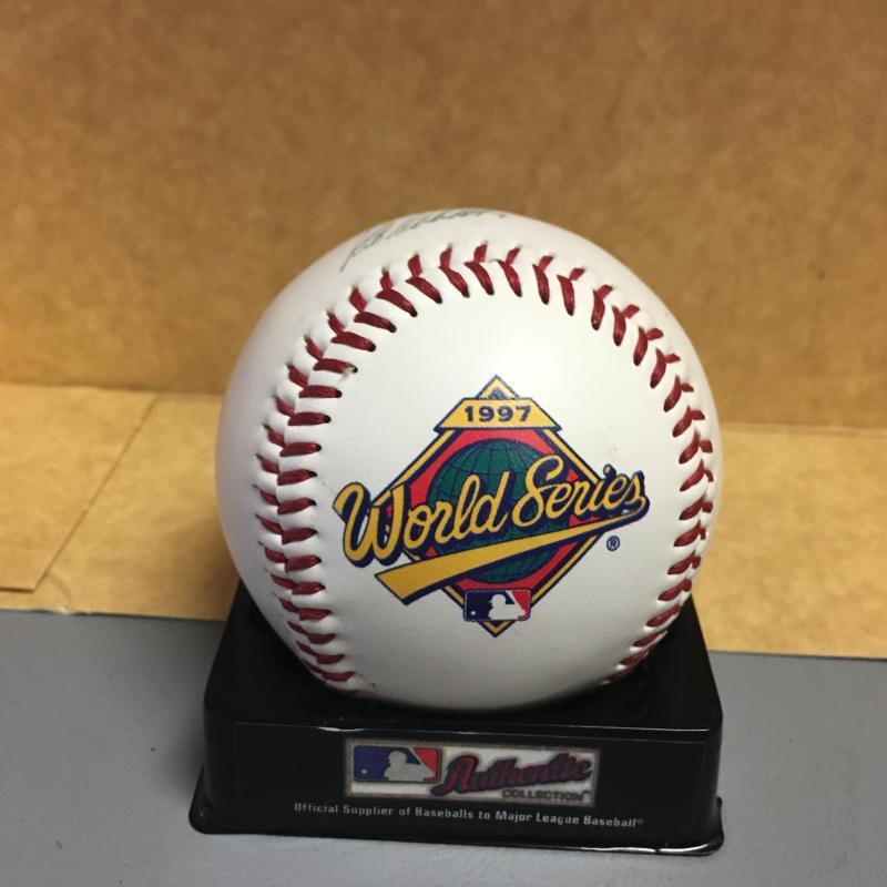KURT ABBOTT SIGNED 1997 WORLD SERIES BASEBALL W/COA