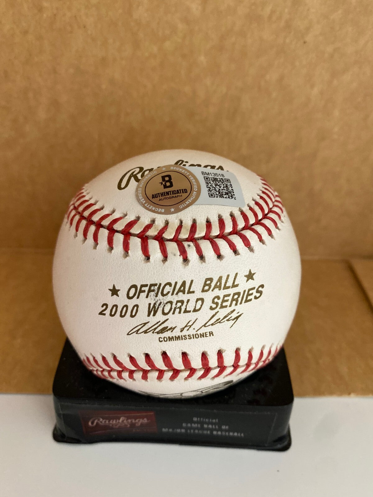 JAY PAYTON METS SIGNED AUTOGRAPHED 2000 WORLD SERIES BASEBALL BAS BECKETT