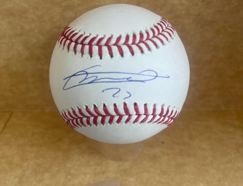 VLADIMIR GUERRERO BLUE JAYS  SIGNED AUTOGRAPHED M.L. BASEBALL BAS AUTH