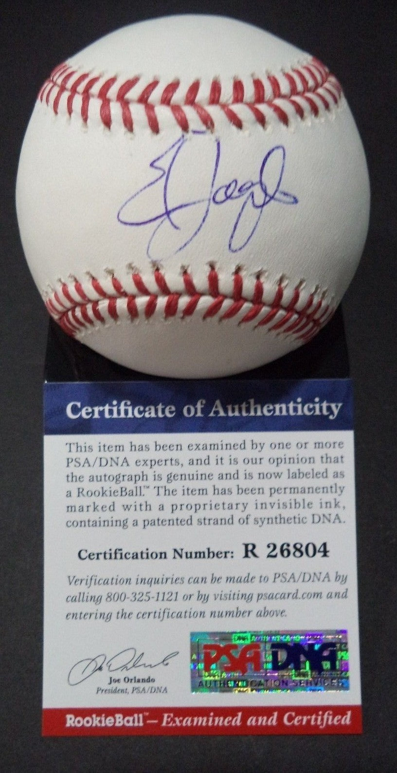 ERIC JAGIELO NY YANKEES SIGNED ROMLB BASEBALL "ROOKIE GRAPH"  PSA/DNA COA R26804