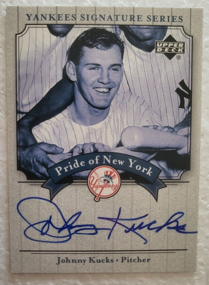 2003 UPPER DECK YANKEES SIGNATURE SERIES PRIDE OF NEW YORK JOHNNY KUCKS CARD
