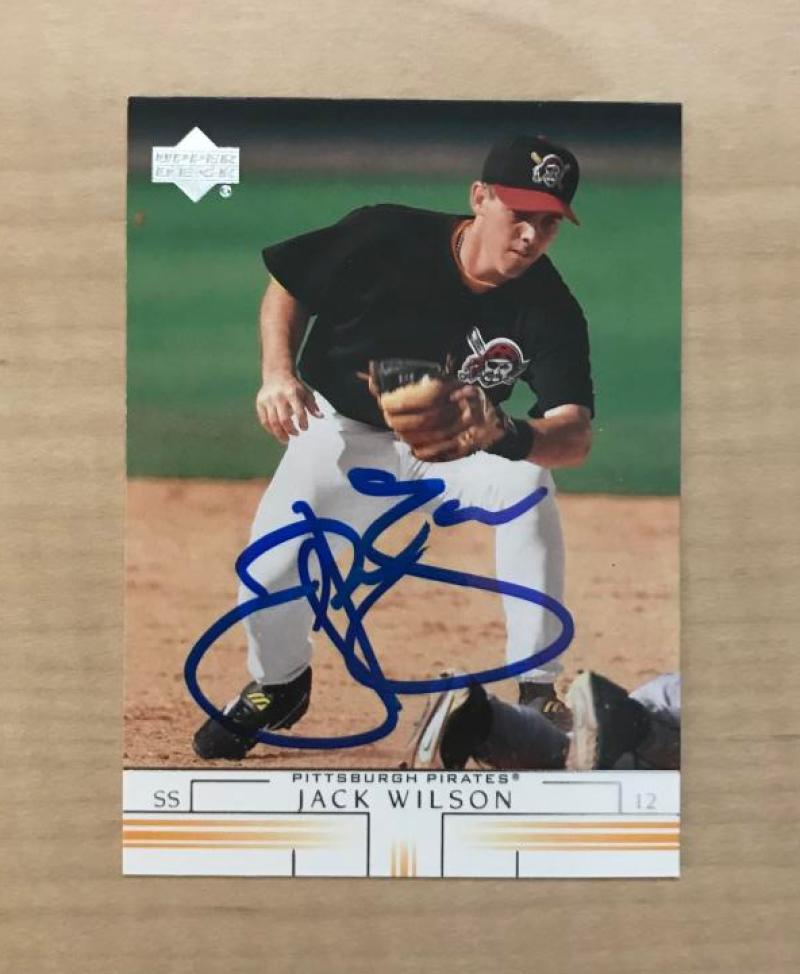 JACK WILSON PITTSBURGH PIRATES SIGNED AUTOGRAPHED 2002 UPPER DECK CARD#427 W/COA