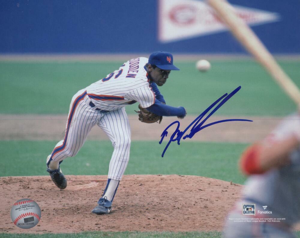 DWIGHT DOC GOODEN NEW YORK METS SIGNED AUTOGRAPHED 8X10 PHOTO W/ COA