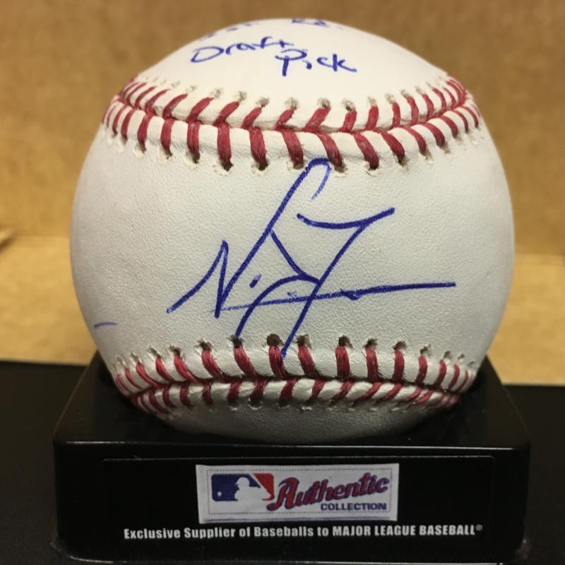 NICK TRAVIESO CINCINNATI REDS 1ST RD DRAFT PICK M.L. SIGNED BASEBALL W/COA