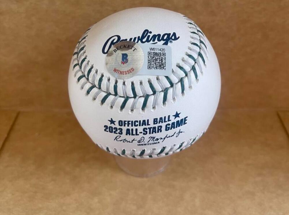 YENNIER CANO ORIOLES SIGNED AUTOGRAPHED 2023 ALL STAR BASEBALL  BECKETT AUTH