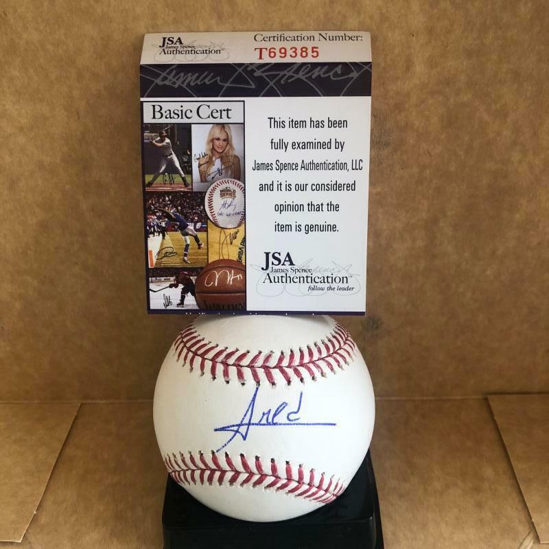 AMED ROSARIO NEW YORK METS  SIGNED AUTOGRAPHED M.L. BASEBALL JSA T69385
