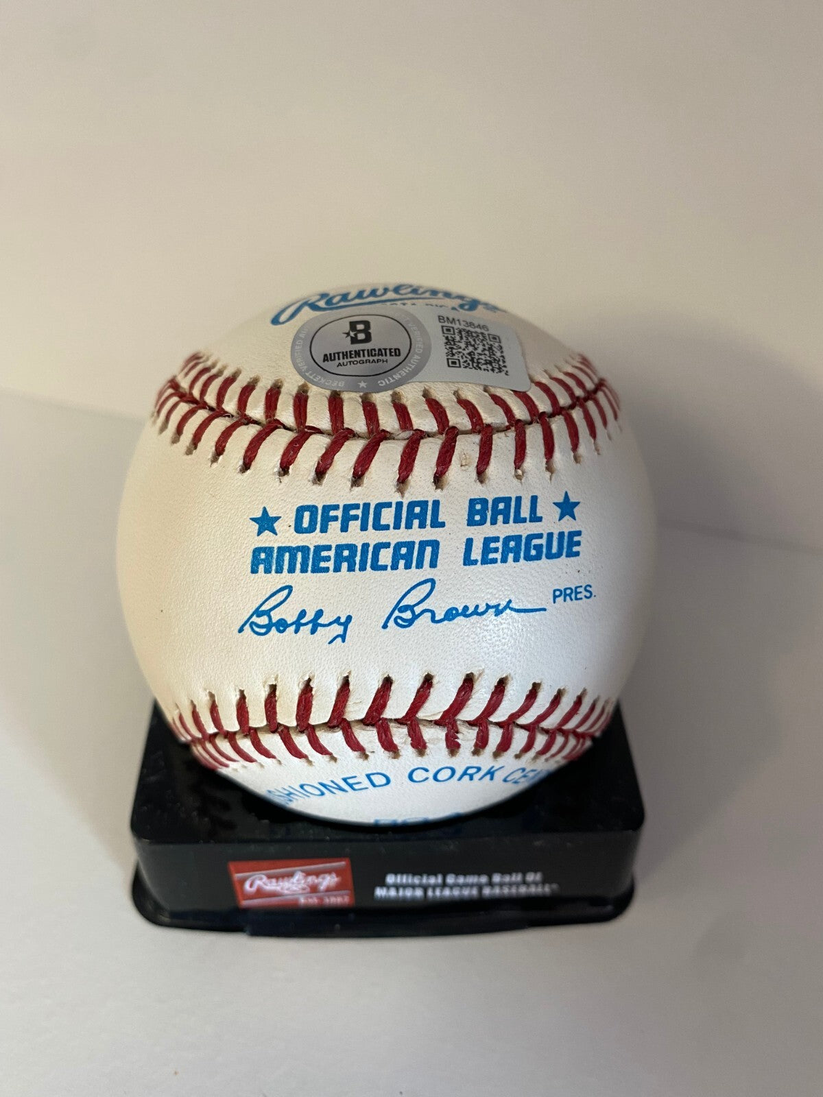 ROGER CLEMENS NEW YORK YANKEES SIGNED AUTOGRAPHED A.L. BASEBALL BECKETT