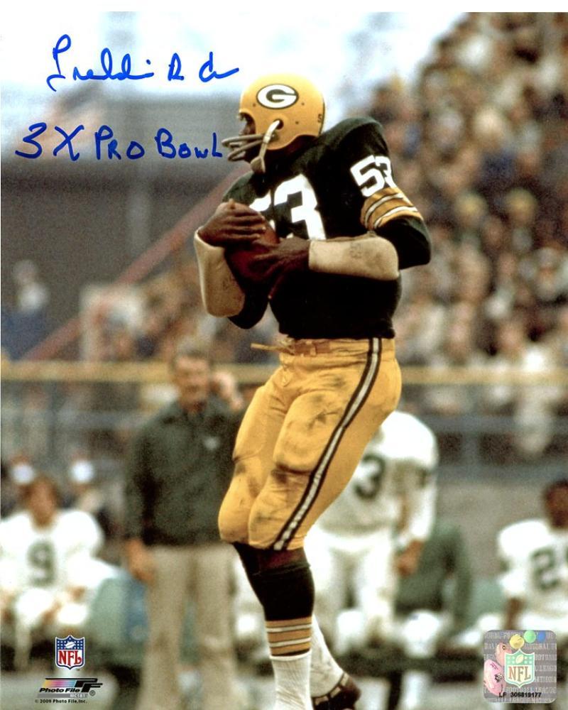 FRED CARR GREEN BAY PACKERS SIGNED AUTOGRAPHED 3X PRO BOWL 8X10 PHOTO W/COA 