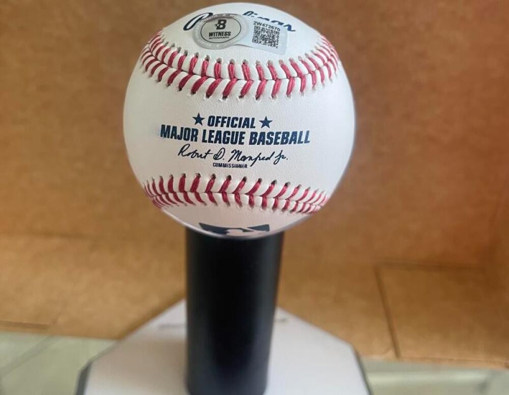 MARK VIENTOS METS SIGNED AUTOGRAPHED M.L. BASEBALL BECKETT AUTH