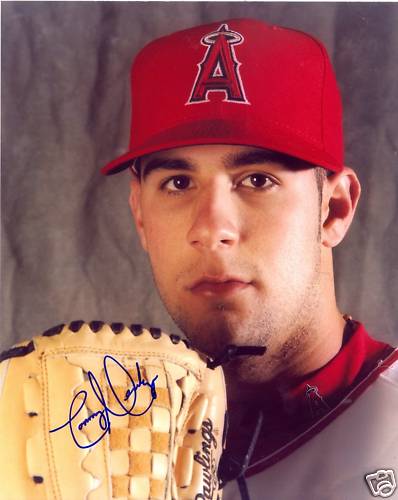 TOMMY MENDOZA ANAHEIM ANGELS SIGNED 8X10 PHOTO W/COA