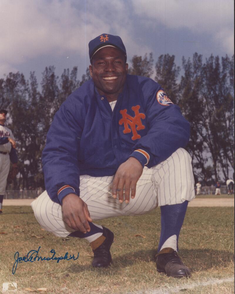 JOE CHRISTOPHER METS  SIGNED AUTOGRAPHED 8X10 PHOTO W/ COA