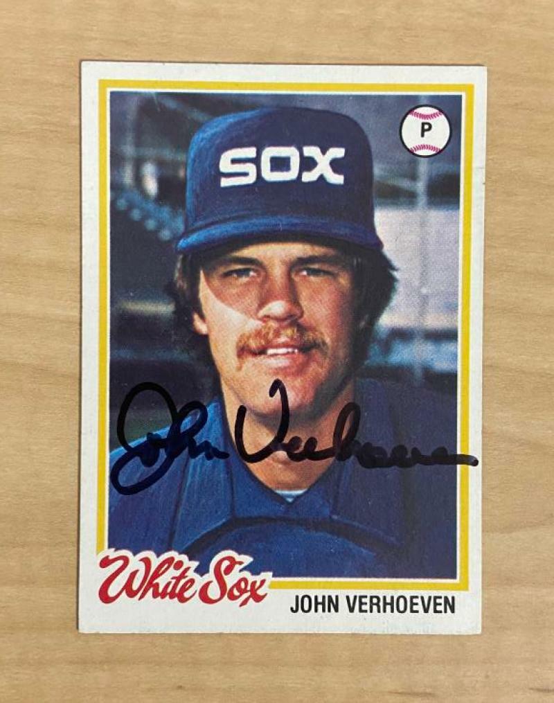 JOHN VERHOEVEN CHICAGO WHITE SOX SIGNED AUTOGRAPHED 1978 TOPPS CARD #329 W/COA 