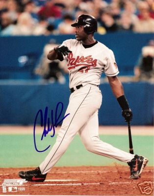 CHARLES  JOHNSON  BALTIMORE  ORIOLES SIGNED 8X10