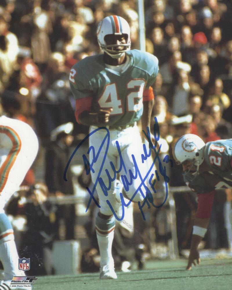 PAUL WARFIELD DOLPHINS HOF 83 SIGNED AUTOGRAPHED 8X10 PHOTO W/ COA