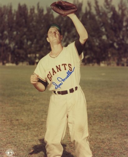DON MUELLER NEW YORK GIANTS SIGNED 8X10 PHOTO W/COA